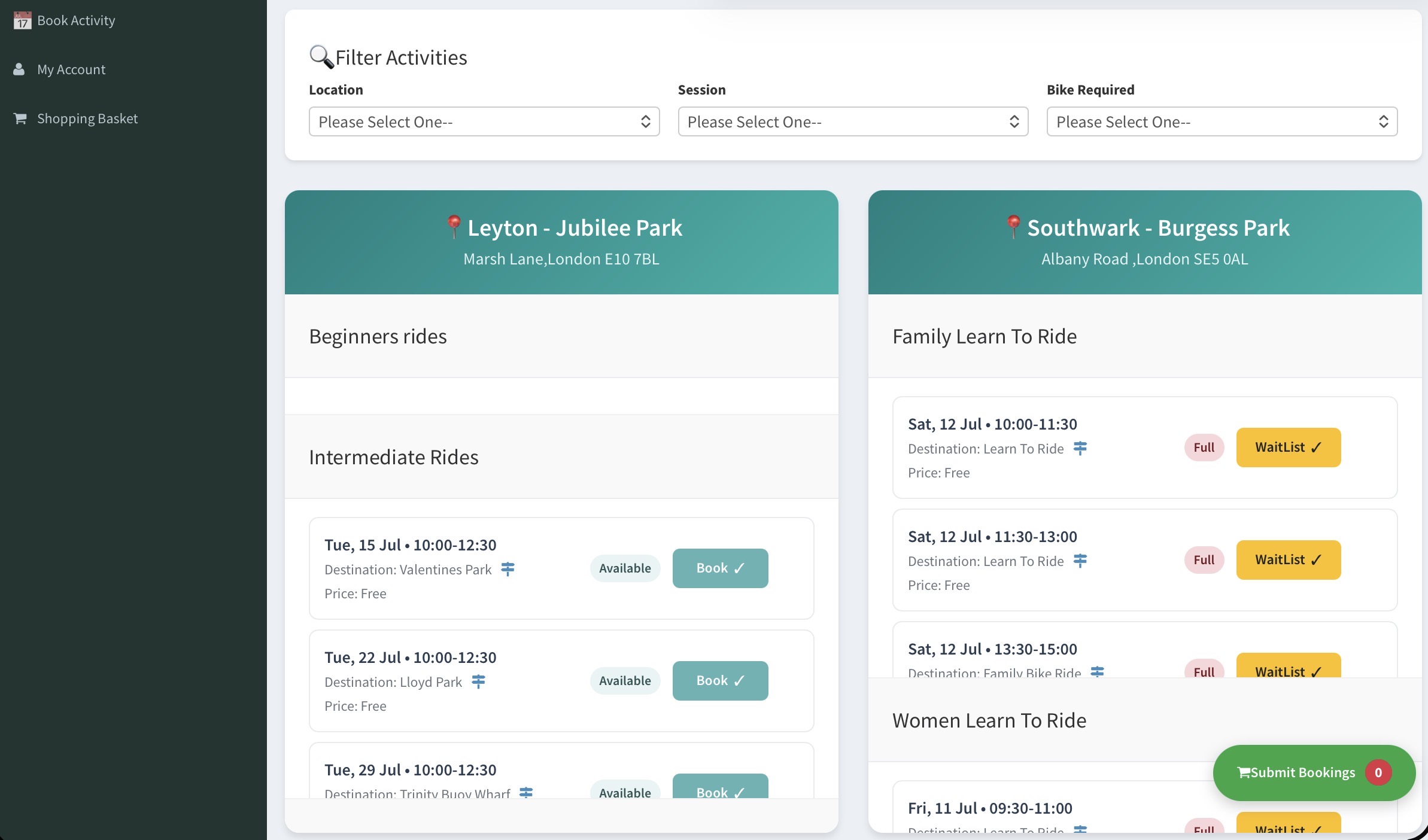 Booking System